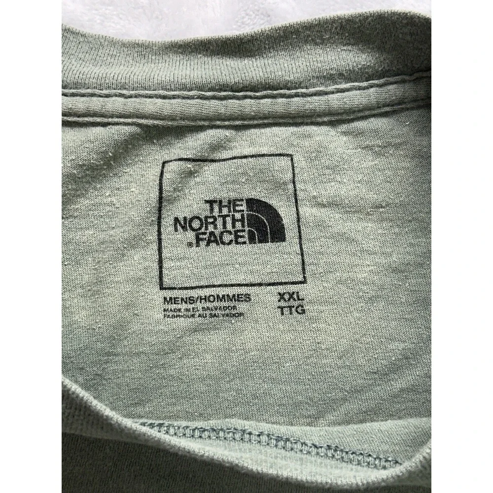 The North Face Mens XXL 2XL Sage Green Long Sleeve T-Shirt Tee Camping Hiking